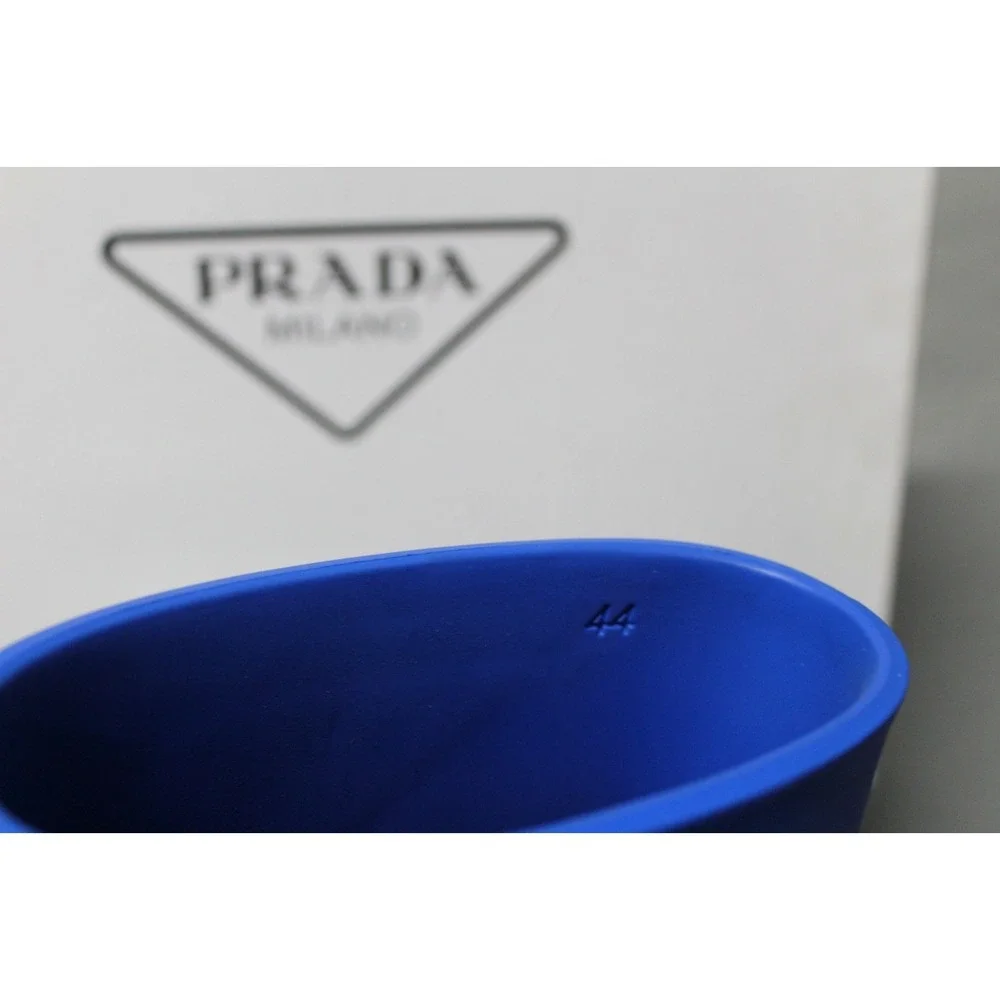 Prada Blue Rubber Rain Boots – EU 44 Designer Waterproof Booties